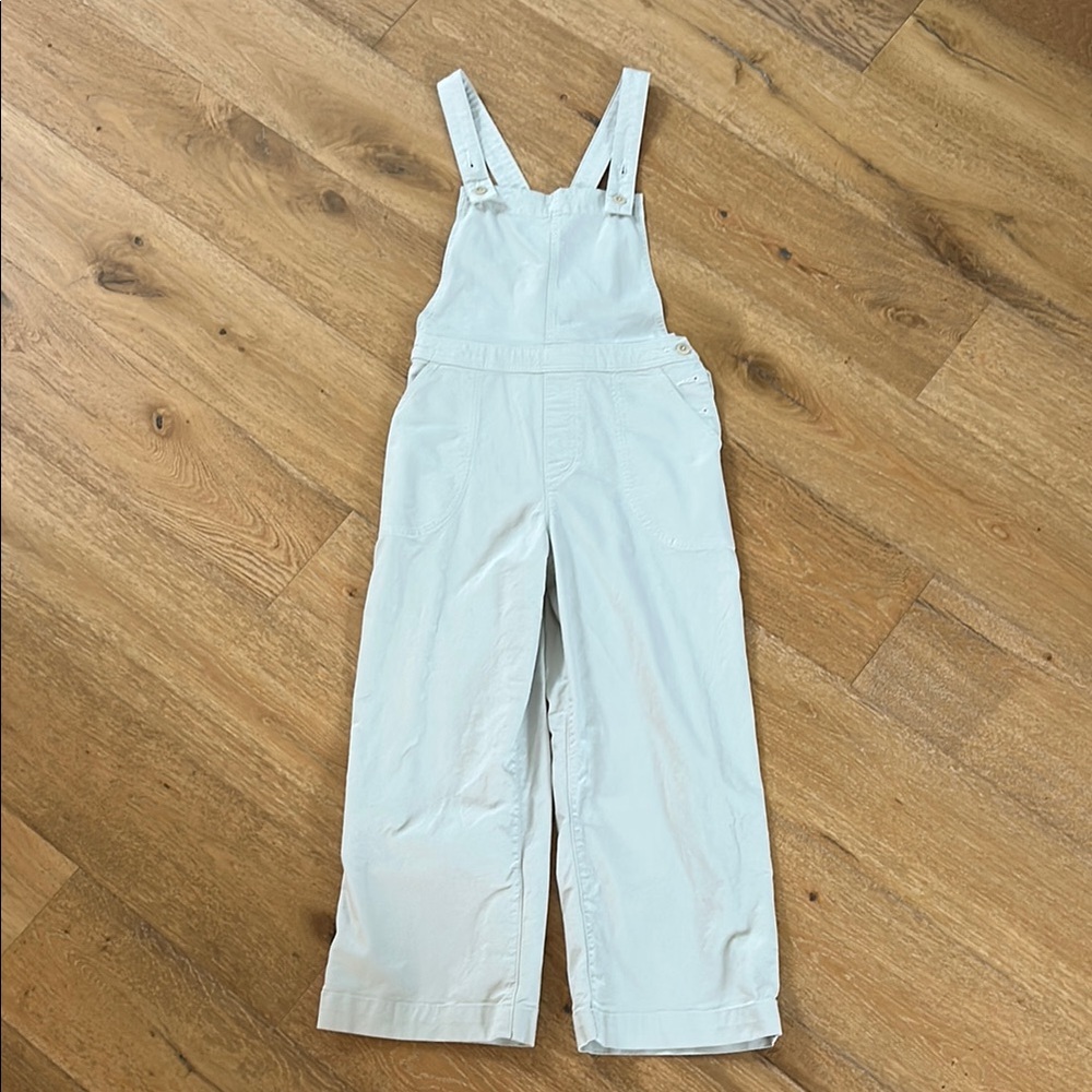 Women's White Denim Overalls
